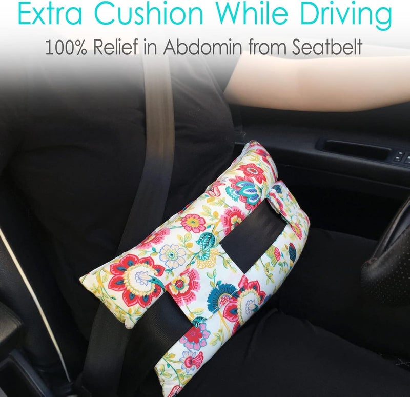 HapiPoppy Hysterectomy Pillow Abdominal Post Surgery Pillows with Pocket Comfort for Ice Heat Packs Tummy Tuck Belly Incision Recovery Seatbelt Gifts Women Patients (Sunflower) - Image 2